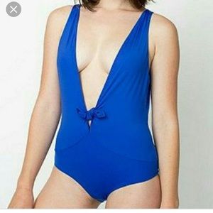 American Apparel Deep V Knot One Piece Swim